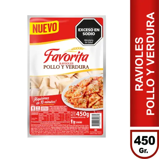 Ravioles Pollo y Verdura Favorita 450 g