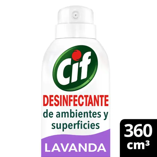 Aerosol Desinfectante Ambientes y Superficies Lavanda Cif 360 ml