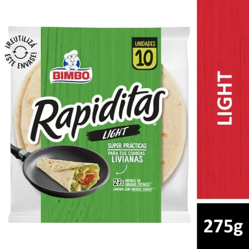 Tortillas Light Rapiditas Bimbo 8 u 220 g