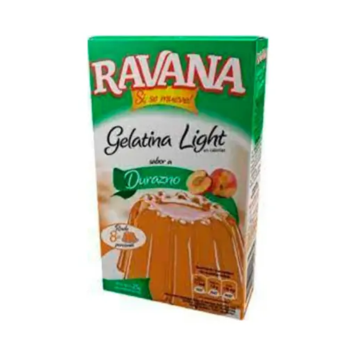 Gelatina diet Ravana sabor durazno 25 g.