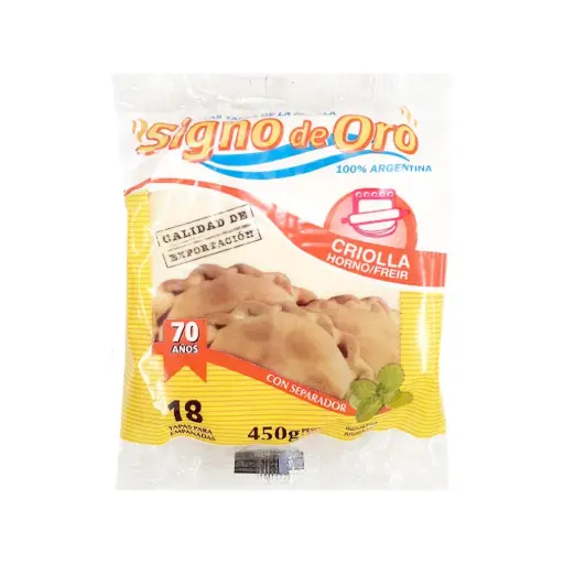 Tapa para Empanadas Criolla Signo de Oro 12 u 330 g