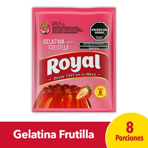 Gelatina Frutilla Royal 25g