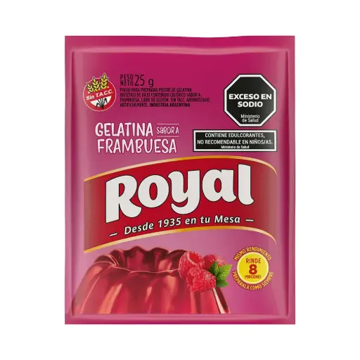 Gelatina Frambuesa Royal 25g 
