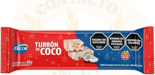 Turron coco Arcor 80g