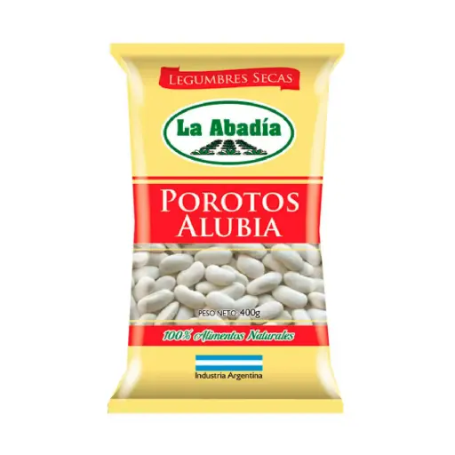Porotos alubia La Abadía bolsa 400 g.