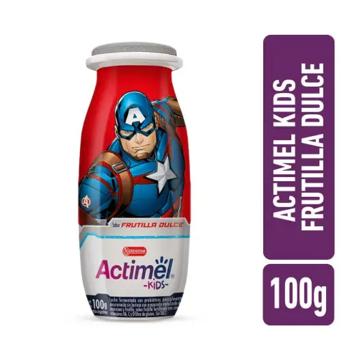 Leche Fermentada Kids Sabor Frutilla Dulce 100 Gr Actimel